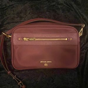 Michael Kors Nylon Travel Crossbody Burgundy
